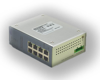 8 portos ipari 10/100 Ethernet switch